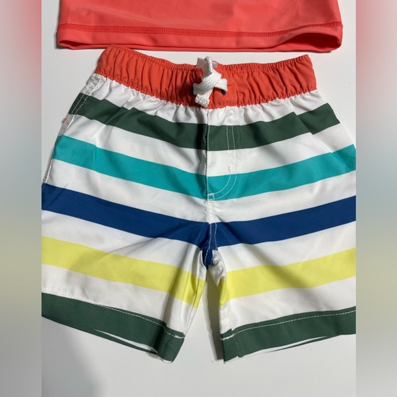 CARTER’s BOYS SWIMSUIT 24months, orange and stripes, shorts and t-shirt - Picture 16 of 16